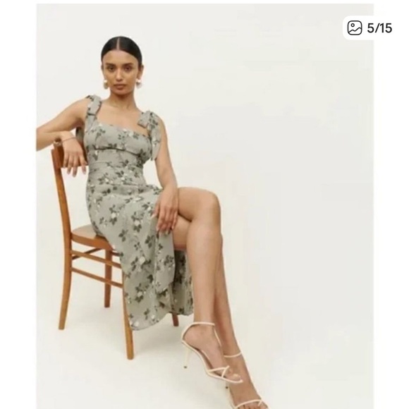 Reformation Twilight dress in Verde size 6 - Picture 3 of 8